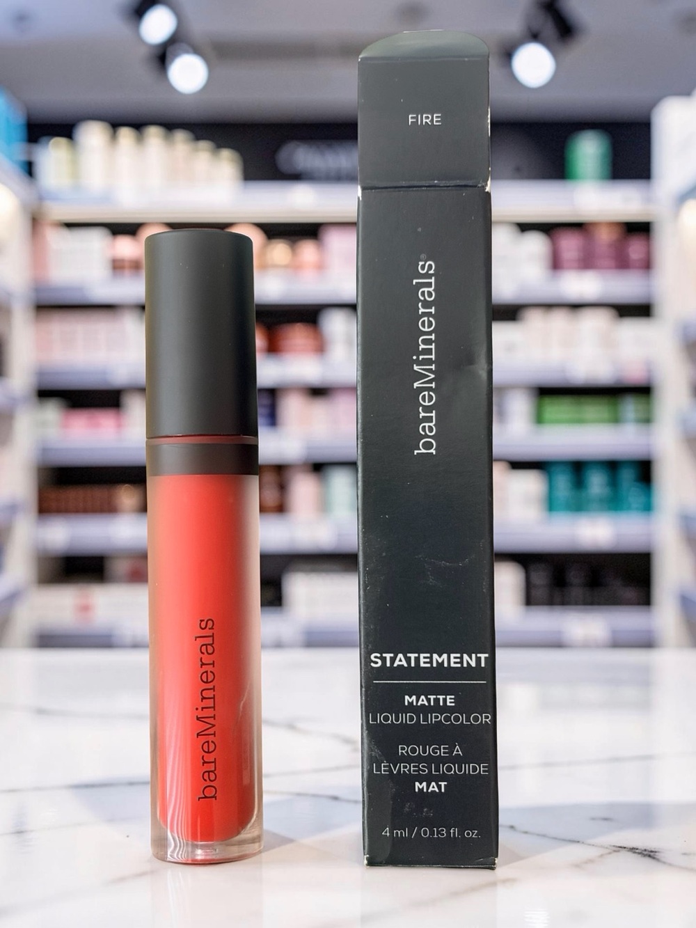 bareMinerals Statement Matte Liquid Lipcolor — Fire Red * Holiday Magic *